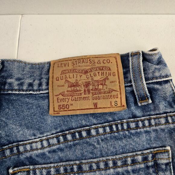 VTG‎ levi's 550 relaxed tapered jeans size 12 womens blue 6391 - Picture 4 of 12